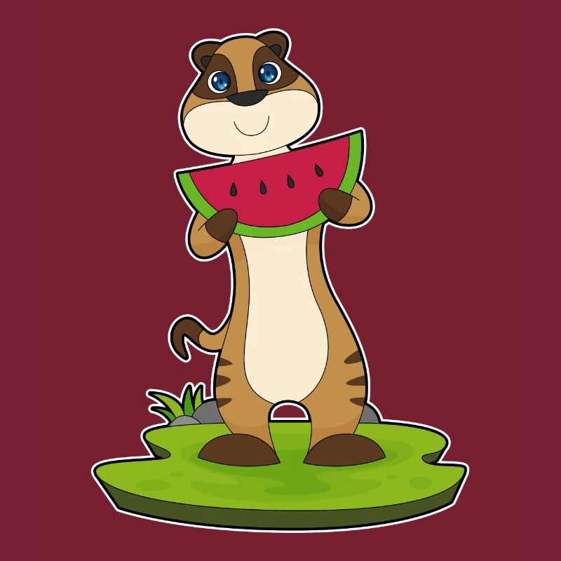 Suricate fruit de pastèque