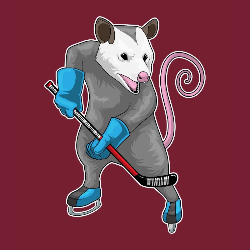 Beutelratte Eishockey Eishockeyschläger