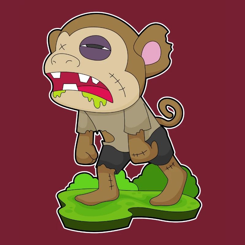 Monkey Halloween Zombie
