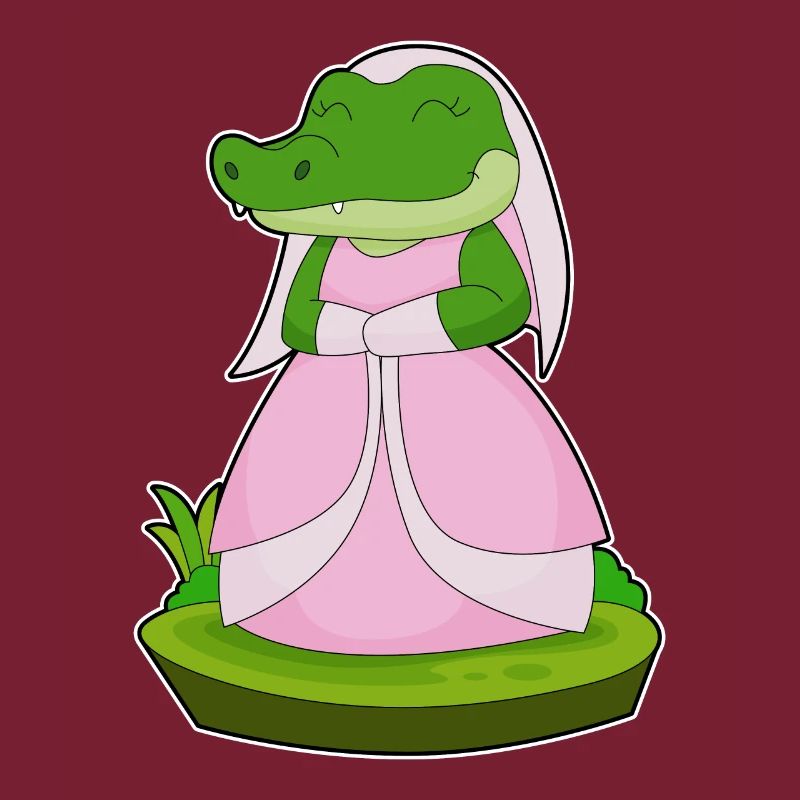 Crocodile voile de mariée mariage