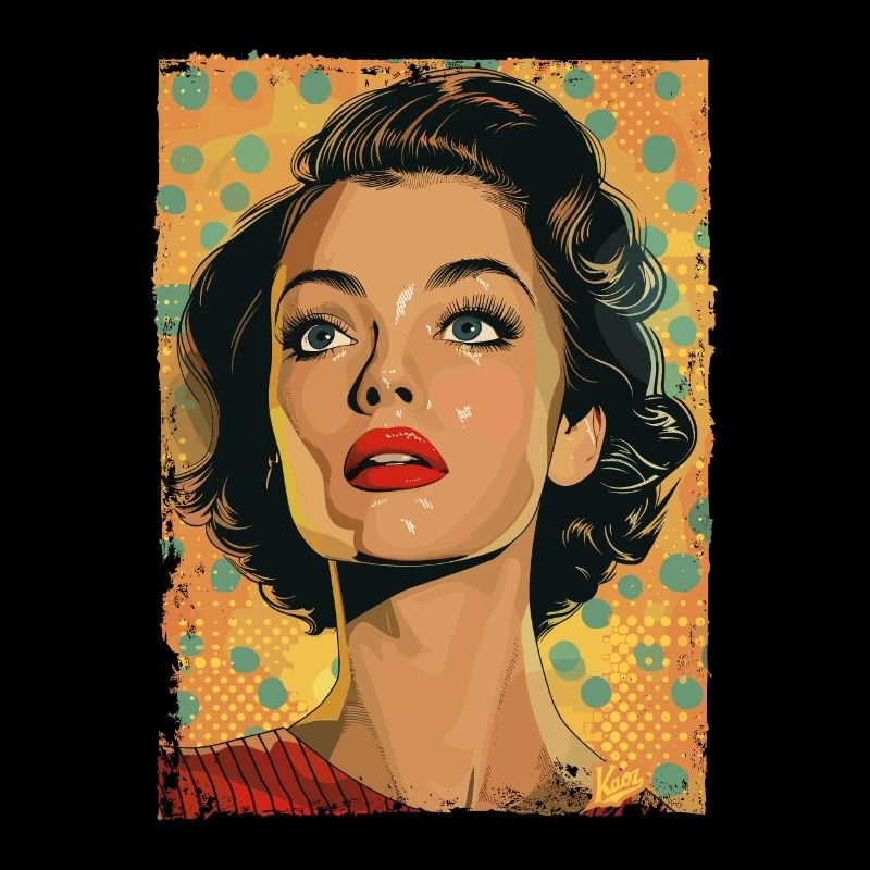 Klassische Retro Pop-Kunst Frau