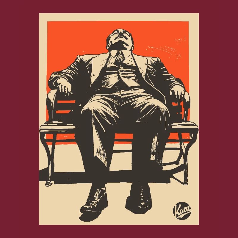 Propaganda Boreout Man on Bench