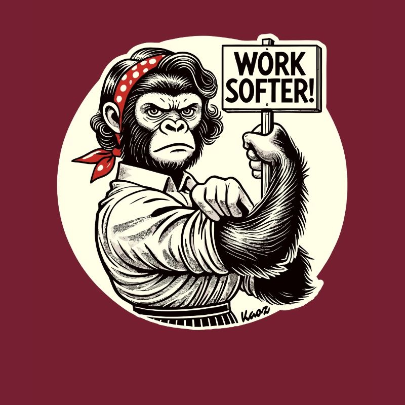 Strong gorilla woman: Work softer