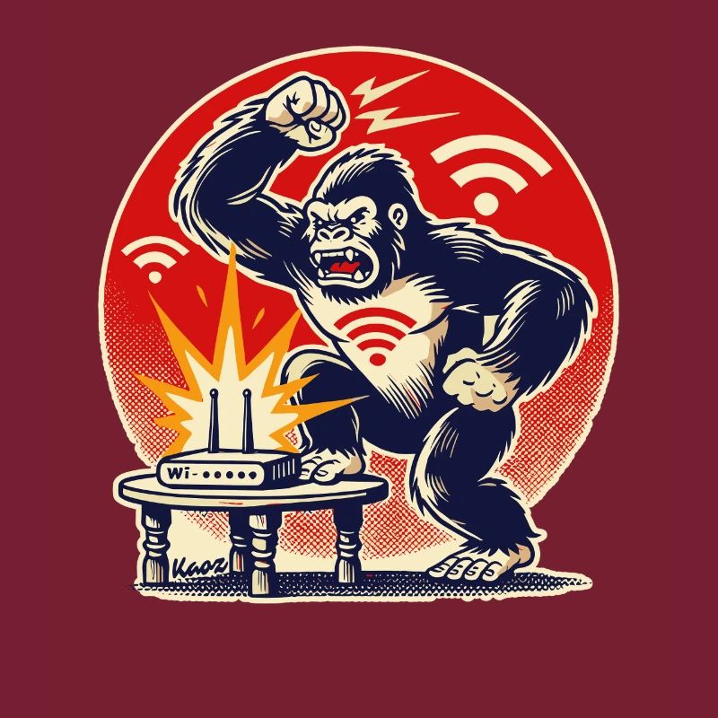 Affenstarke agressive Mode! WLAN-Wut-Gorilla