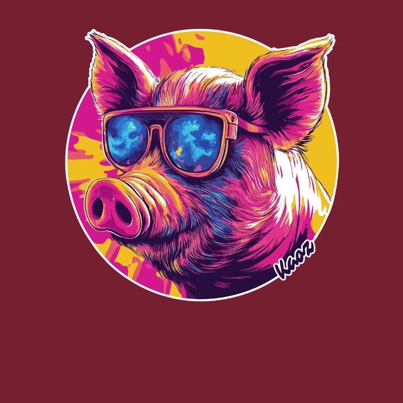 Cooles Schwein mit Sonnenbrille