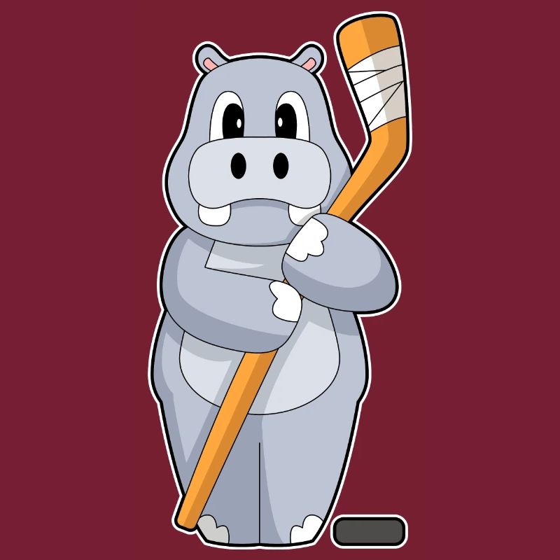 Nilpferd Eishockey Eishockeyschläger