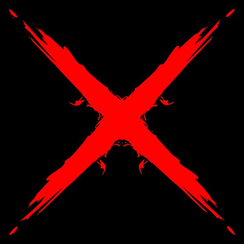 Cross design vector shape red