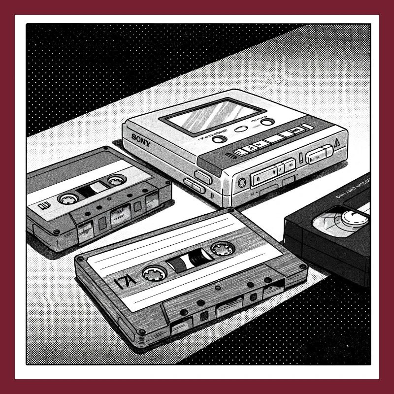 90er-Kultobjekte: Comic-Look für Walkman & Co.