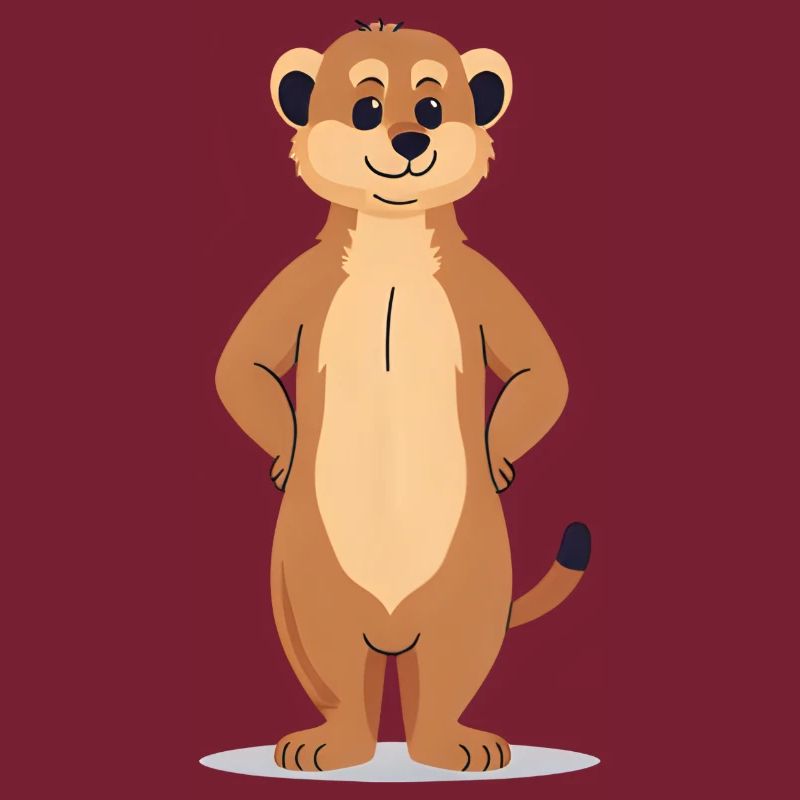 Erdmännchen-Lustiges Comic Tier Shirt