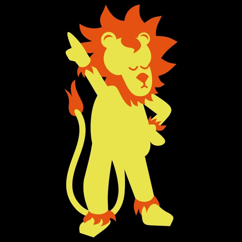 Lion dans la pose disco