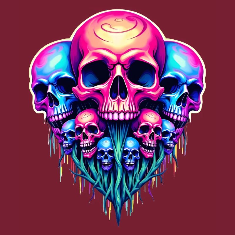 Psychedelic skull