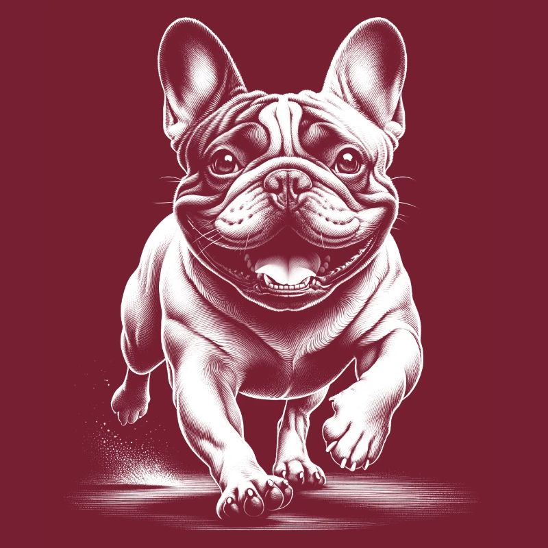 Exécuter le bouledogue français dans le style de dessin