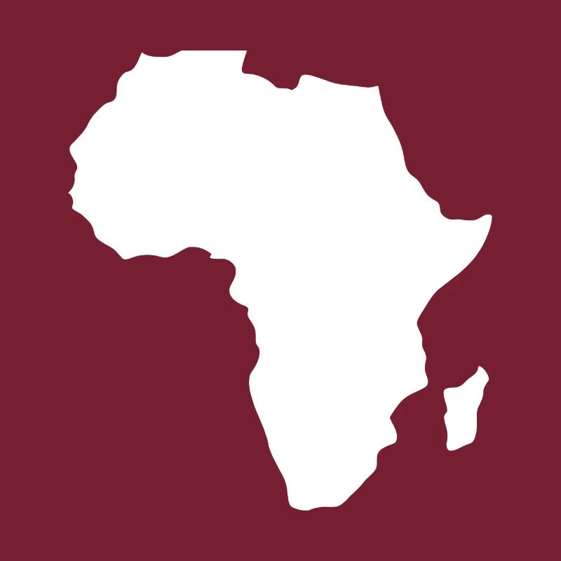 Afrika Kontinent Karte weiß