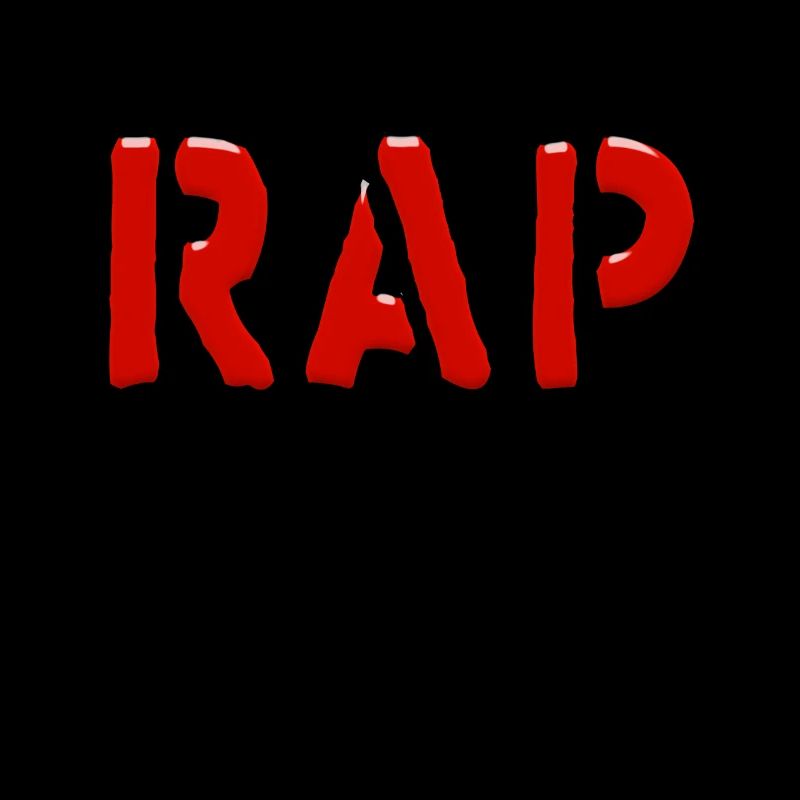 Rap Lettering in Red Music Urban Style