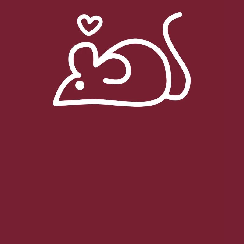 une souris avec un cœur