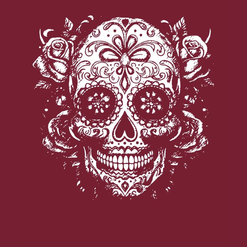 Roses and skull