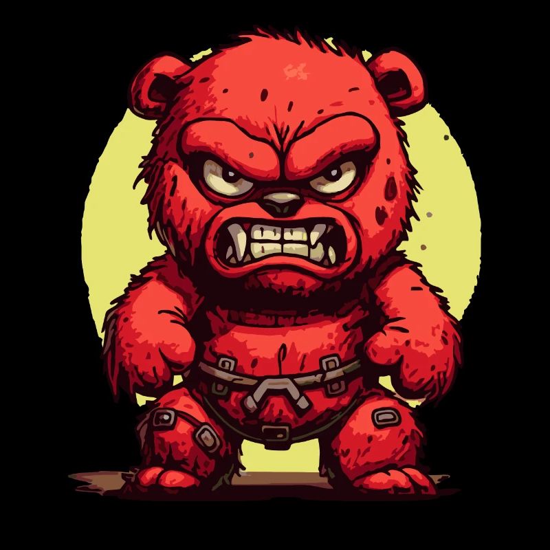 Angry Plush Bear Toy Bear