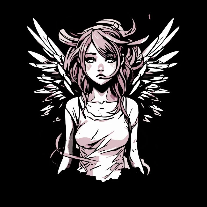 Fille ange moderne