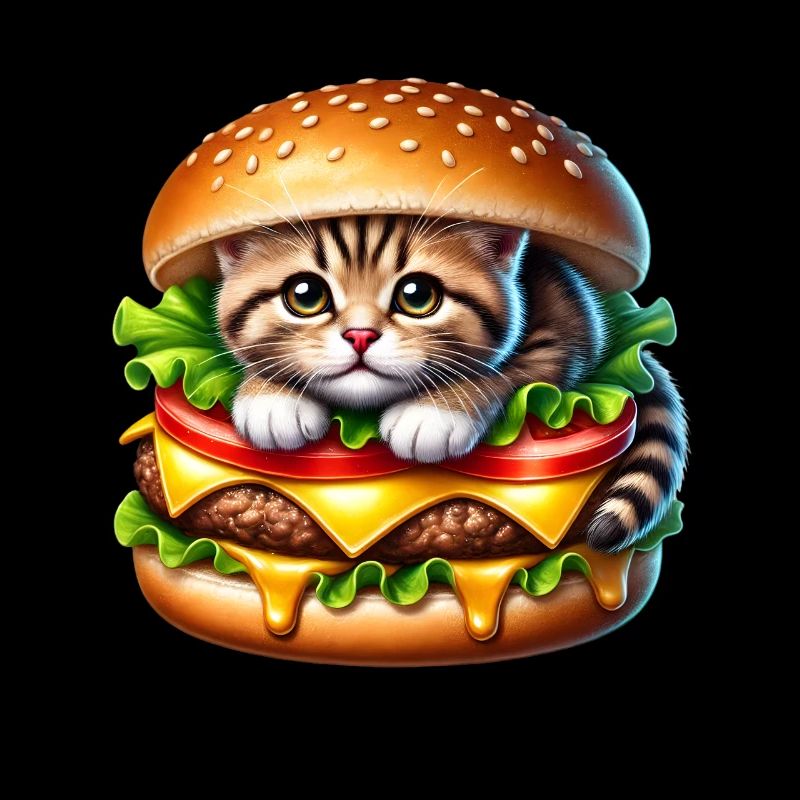 Chat Restauration rapide Burger Chats Hamburger Amoureux des chats
