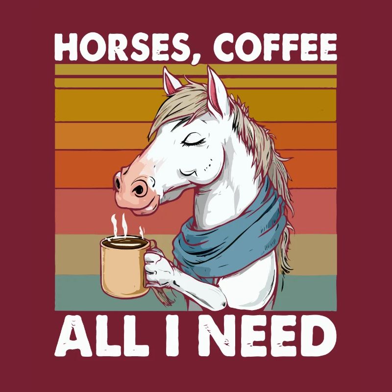 Lustiges Pferd Kunst Pferdebesitzer Pferde Kaffee