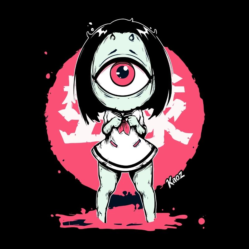 Kawaii Monster Girl with One Eye