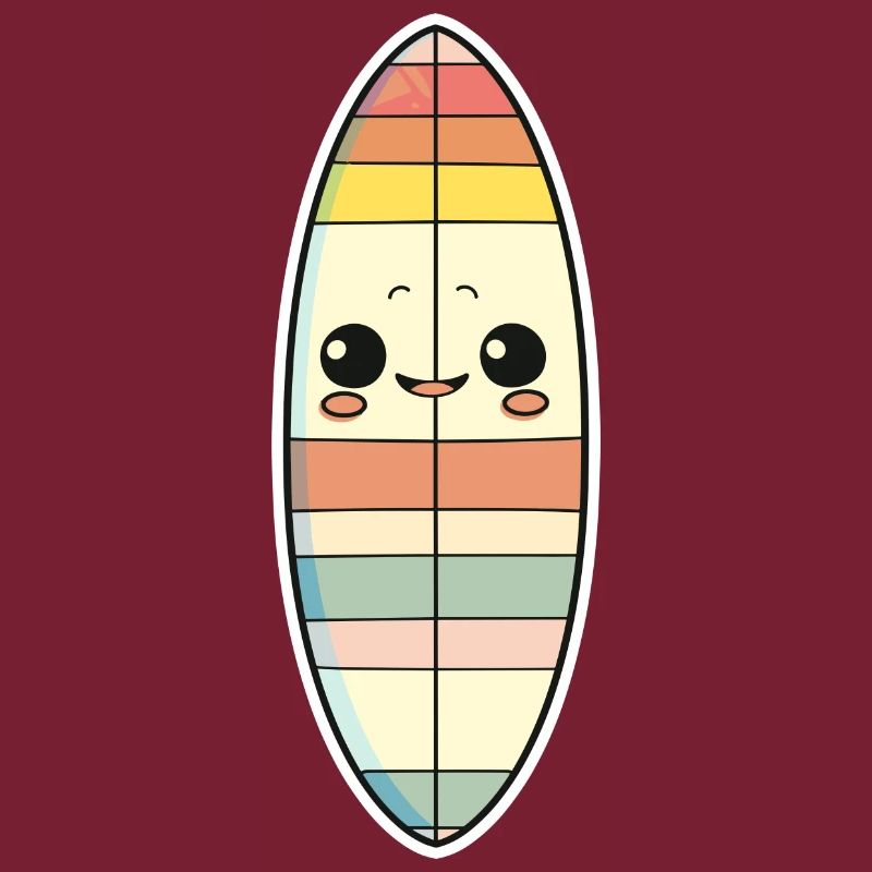 Planche de surf style bande dessinée