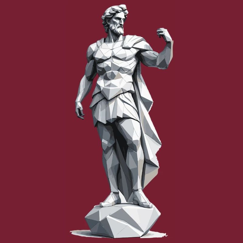 Griechischer Gott - Low Poly Design