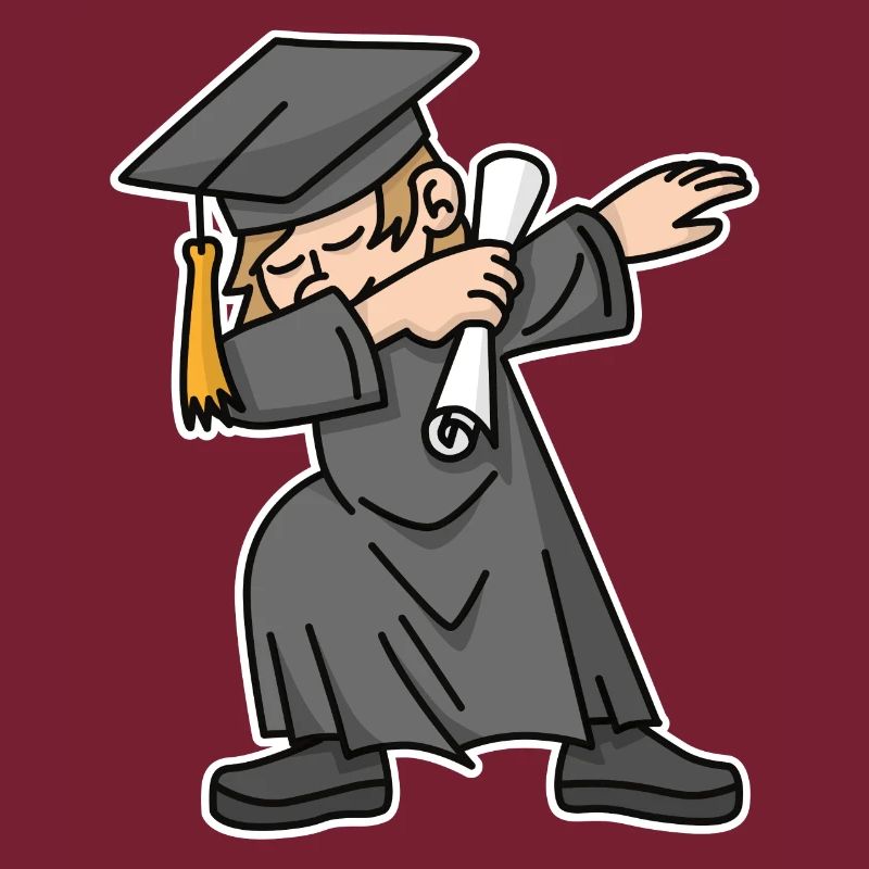 Junge Student dab dabbing Absolvent Schule