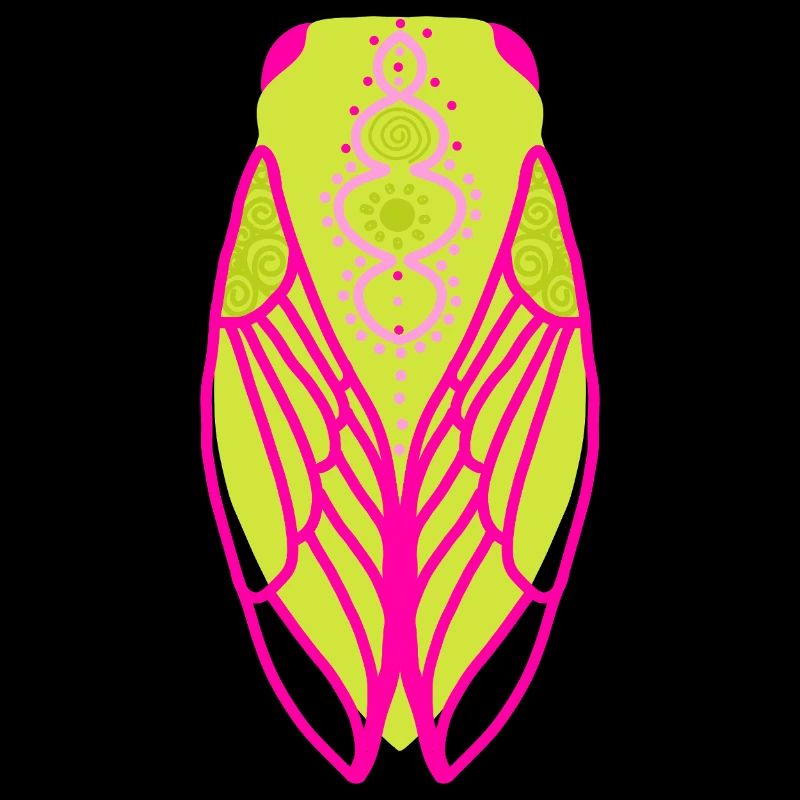Fluoreszierende farbige Zikade