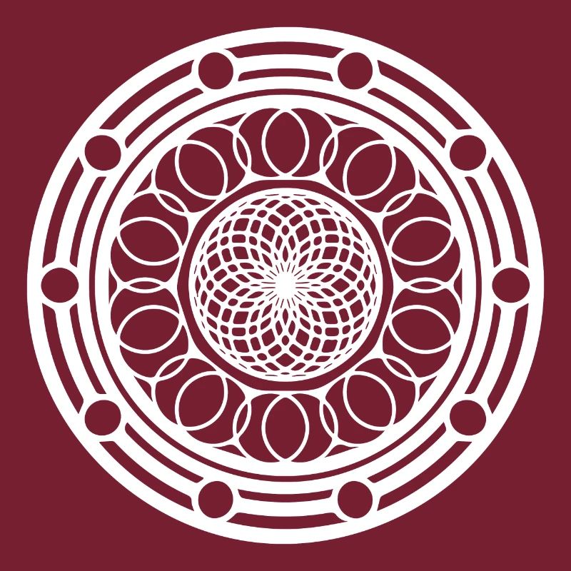 Geometric Flowers Mandala Round Pattern Shape