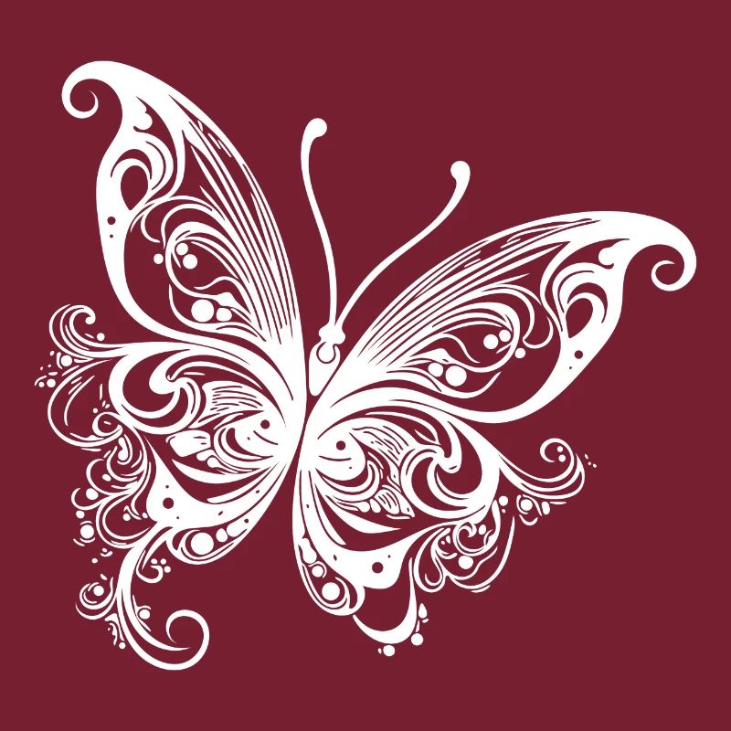 Dessin papillon de style lignes et points