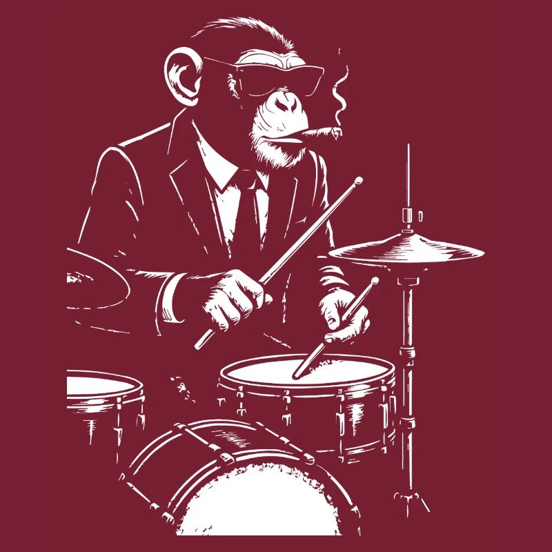 Jazz Monkey playing the Drums
