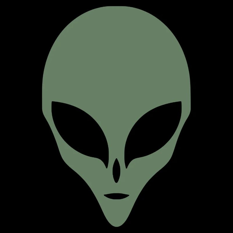 Alien Silhouette Head Face
