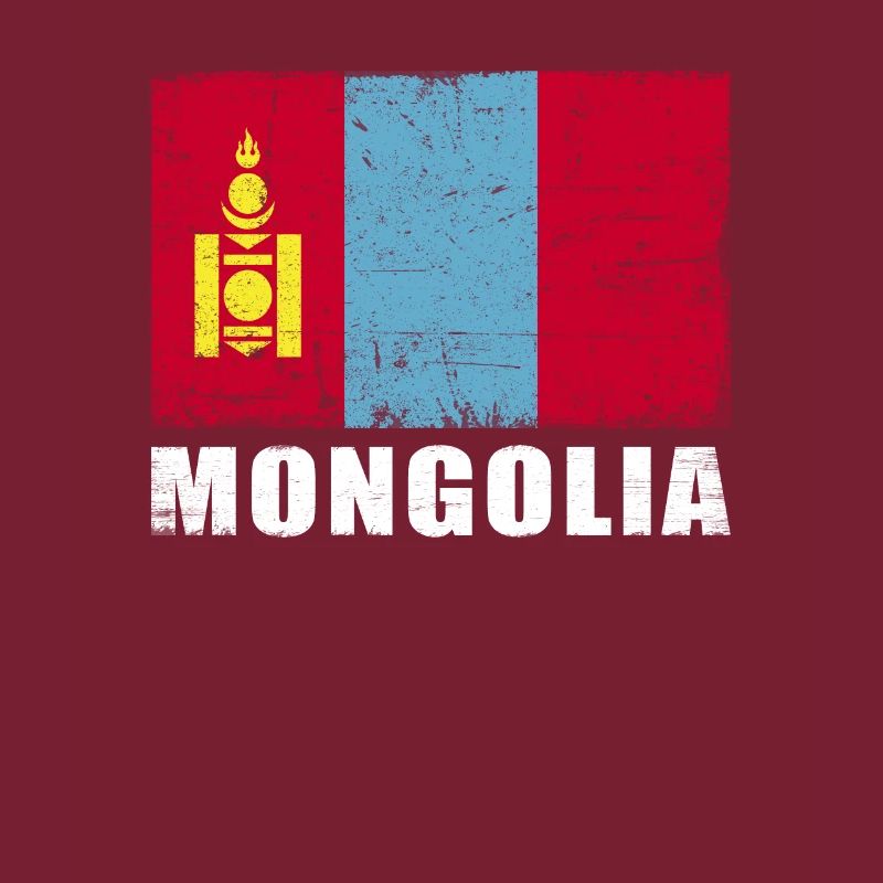 Drapeau de Mongolie Grunge Drapeau de Mongolie