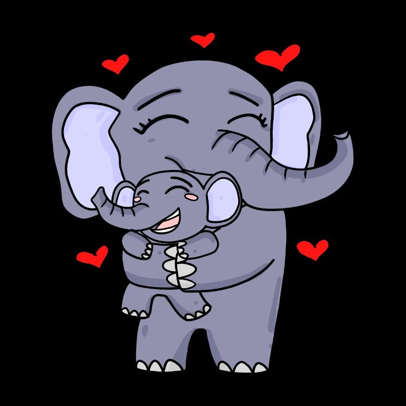 Elefant Familie niedlich