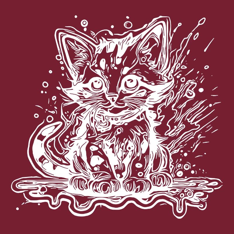 Mignon petit chat du chat poté dans le style graffiti