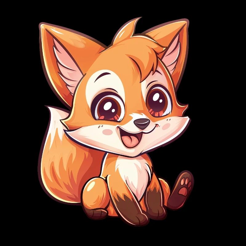 Cute Fox Cartoon Character