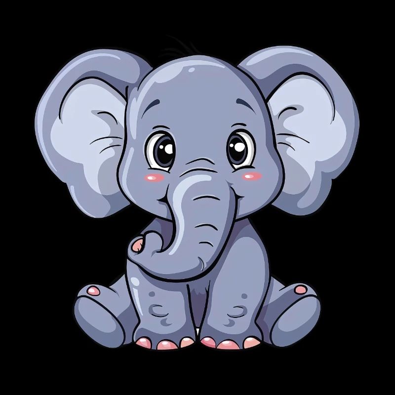 Mignon bébé éléphant gris pour vous