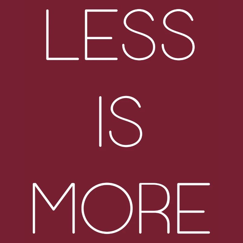Moins, c’est plus