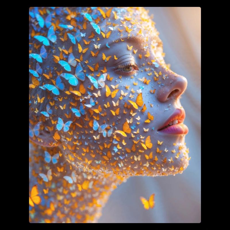 Art du visage de papillon