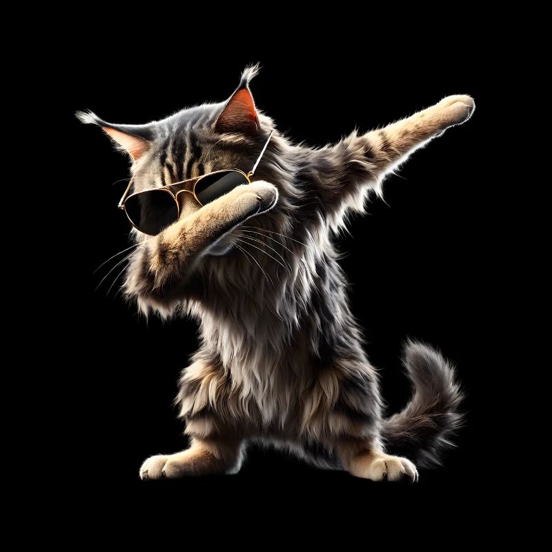 Dabbing Maine Coon Motif Cat Dab Cool Pets