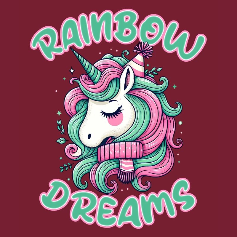 RAINBOW DREAMS, EIN SCHLAFENDES EINHORN TRÄUMT