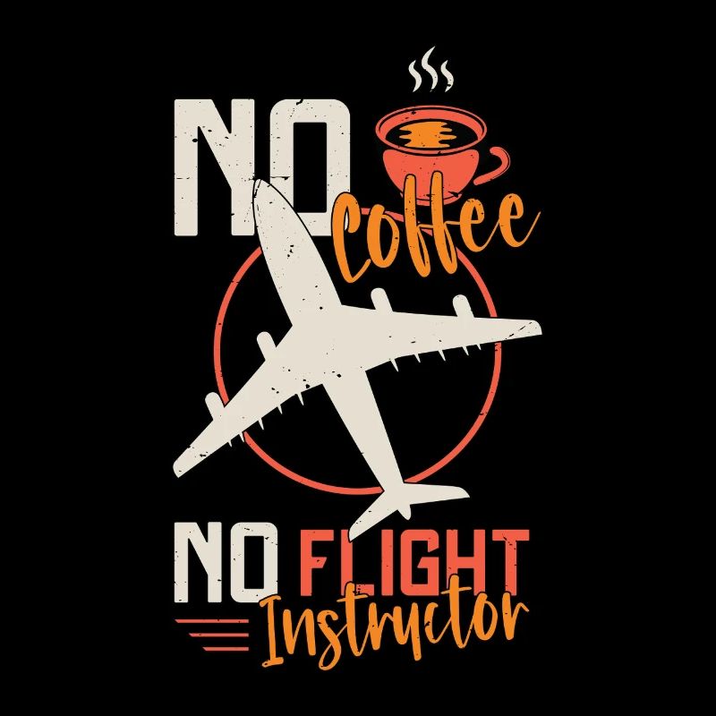 Instructeur de vol Pas de café Aviation Amateur de café