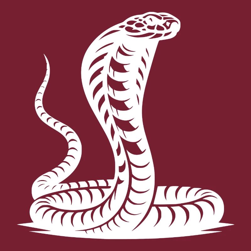 Conception de posture menaçante de bouclier de cou de cobra de serpent