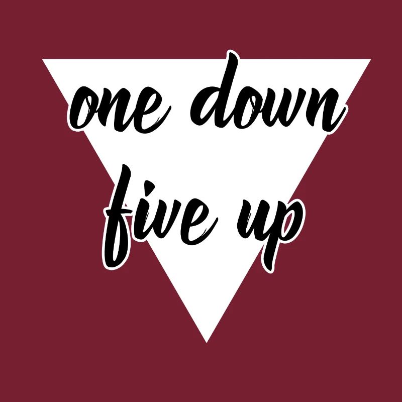 One Down Five Up design blanc