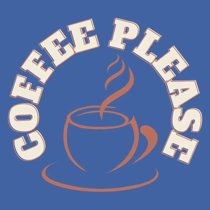 Kaffee bitte rundes Logo