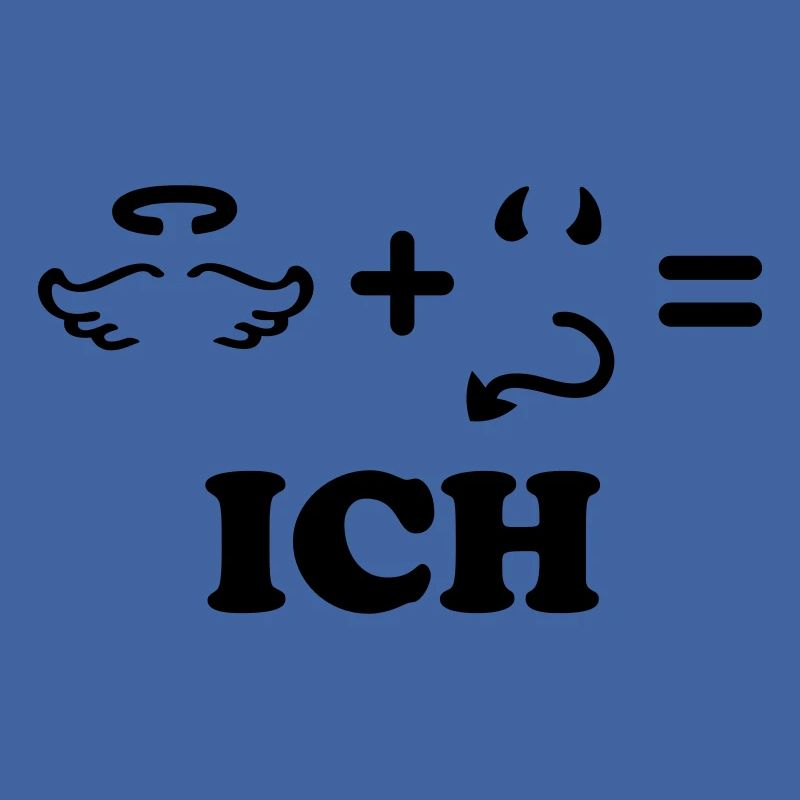 Engel + Teufel = ich - einfarbig