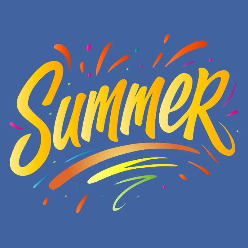 Summer Typo - Summer Design with Splash Elements