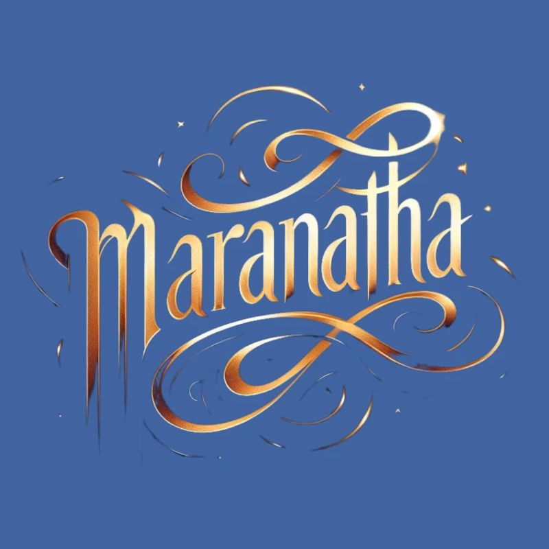 Maranatha Gold Script Swirls
