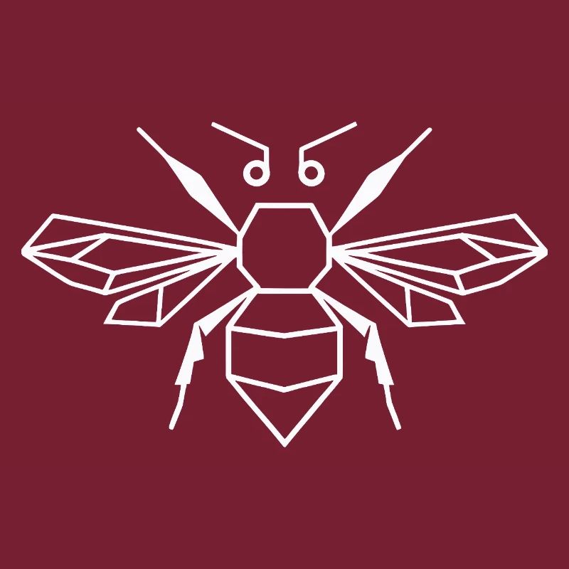 Geometric Bee – Polygon Animal Design